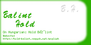 balint hold business card